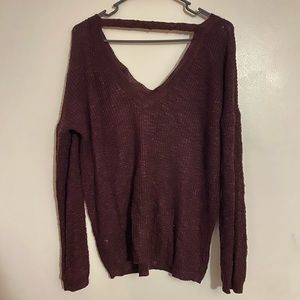 Oversized lightweight maroon sweater.